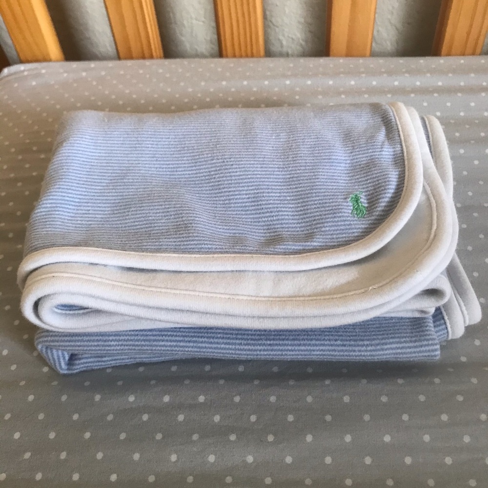 Polo Ralph Lauren Kids/Baby Blue Striped Blanket